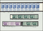 Intéressant groupe de 26 timbres NON DENTELES sur la
