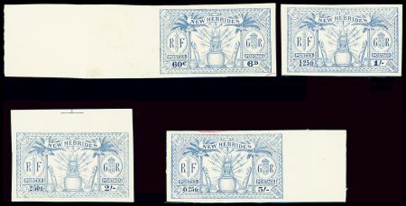 N°96/99 essai non dentelés en bleu dont 2 avec bf,