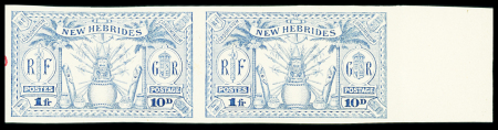 Type de 1925 valeur 1F non émise, en paire avec bdf,